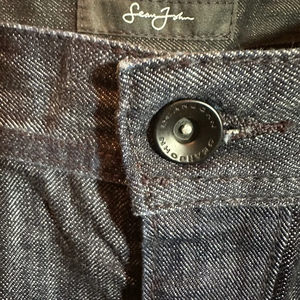 Vintage 2000s Y2k Sean John Dark Wash Denim Shorts Baggy Jorts Size 36 EUC